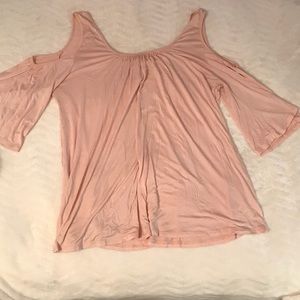 Light pink cold shoulder top